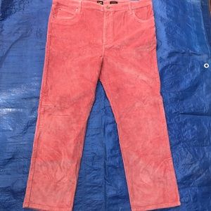 vintage 90s salmon pink corduroy lee trousers